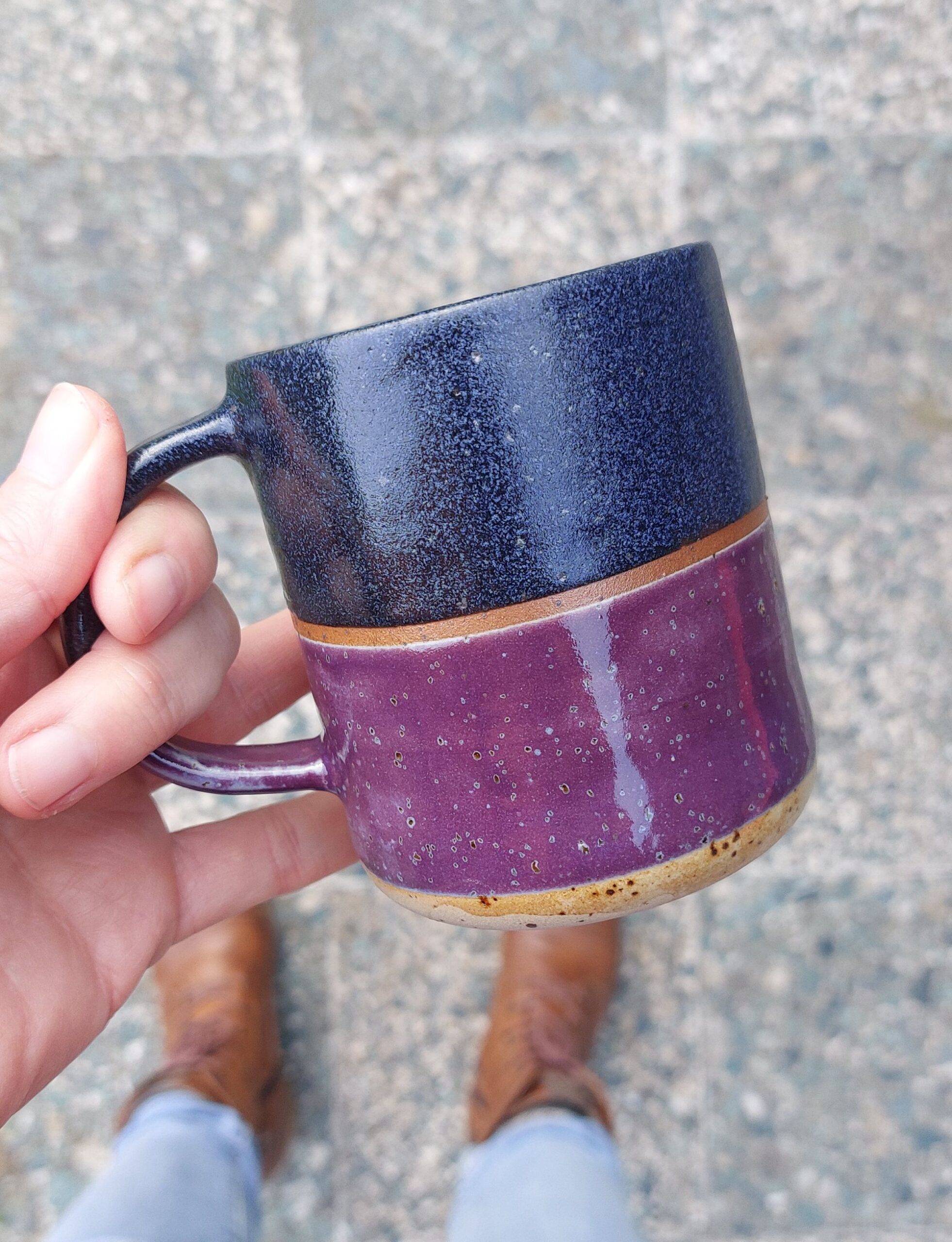 2 kleuren glazuur koffie theemok